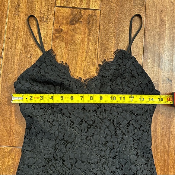 Bardot Black Lace Midi Dress Sz 6 - Picture 8 of 13